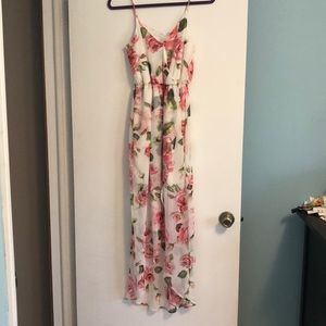 White high low dress